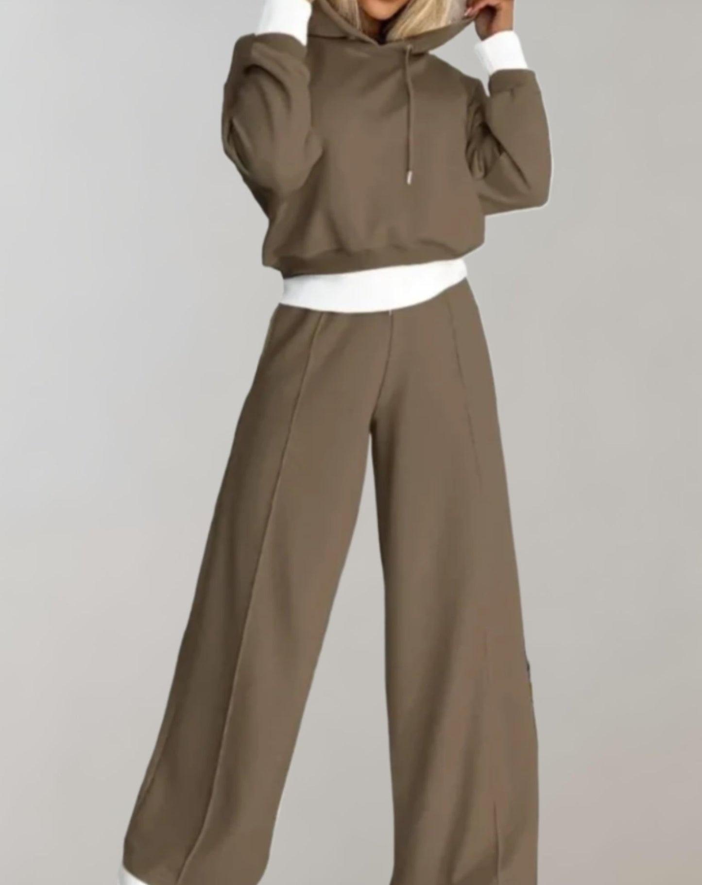 Josiane - Ensemble Élégant à Capuche et Pantalon Ample