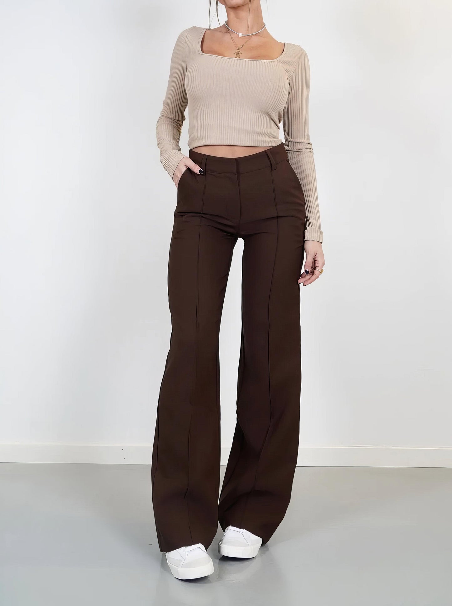 Léonie - Pantalon Droit Élégant