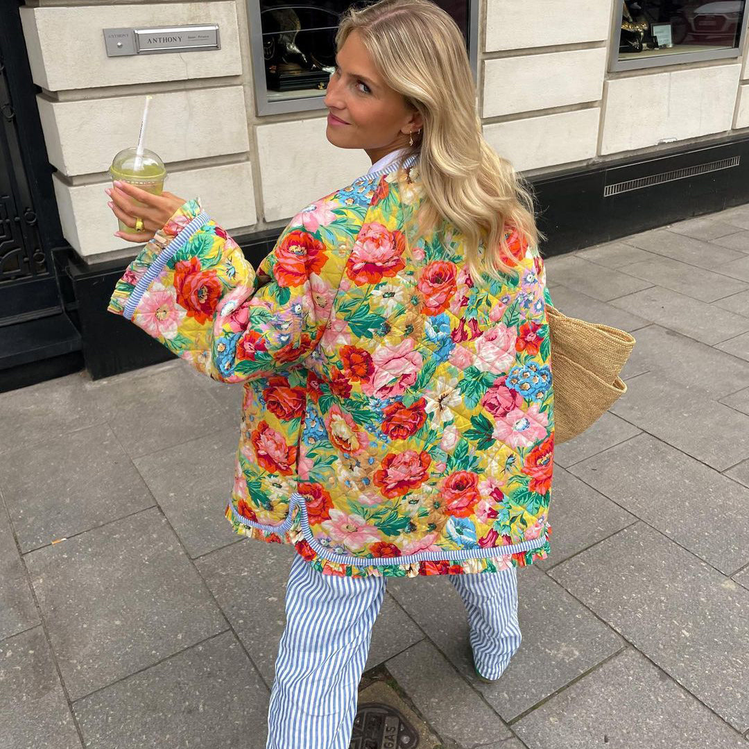 Ella - Veste matelassée à fleurs