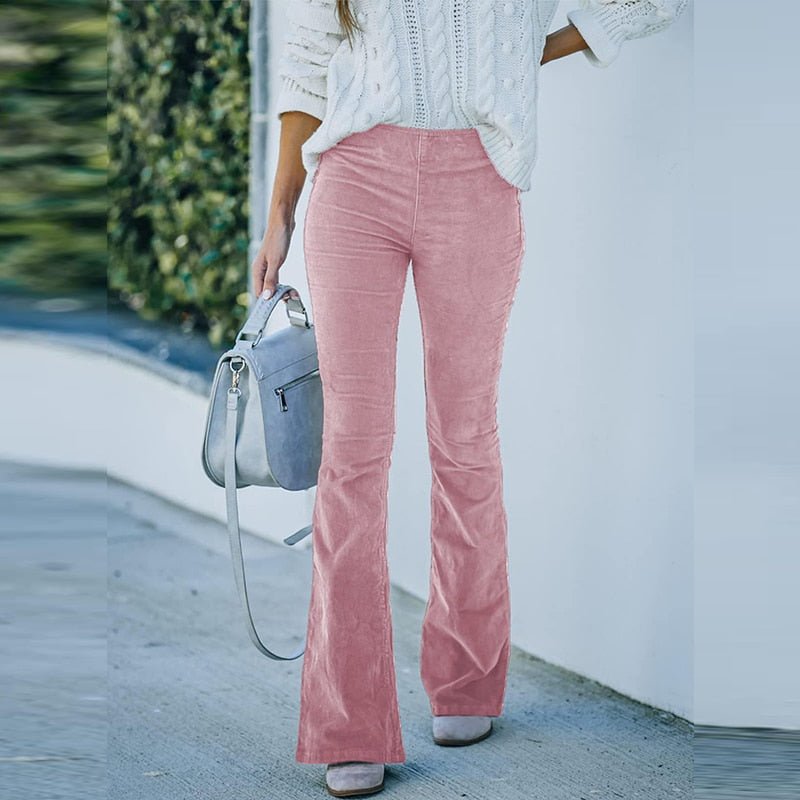 Aveline - Pantalon Évasé en Velours