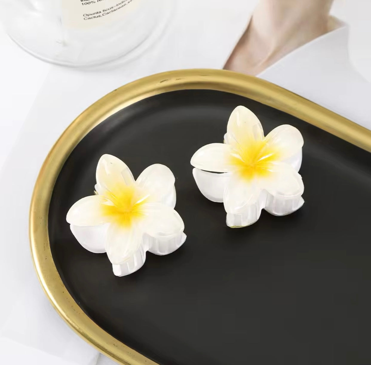 Eva - Barrette en Résine Florale
