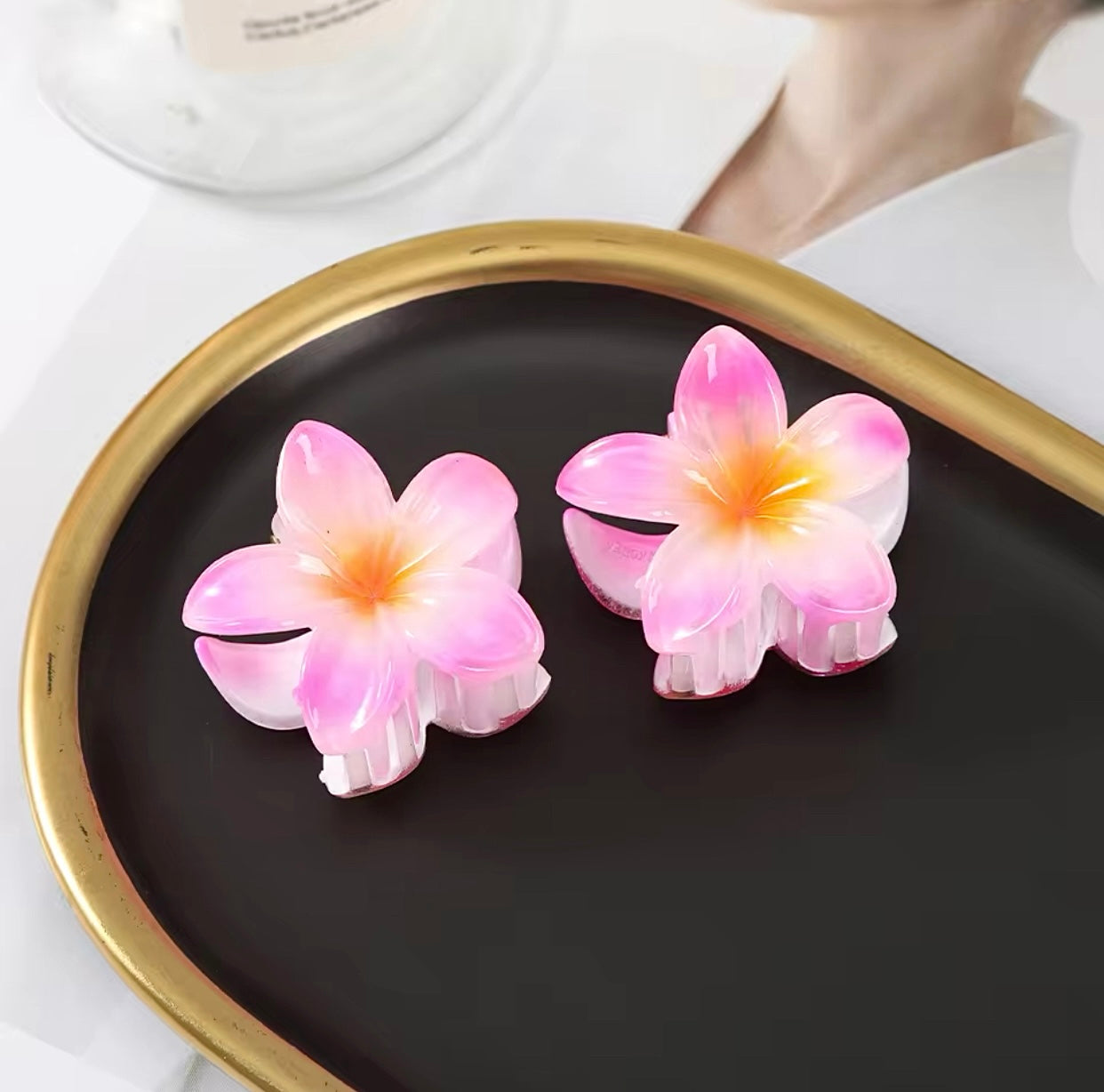 Eva - Barrette en Résine Florale