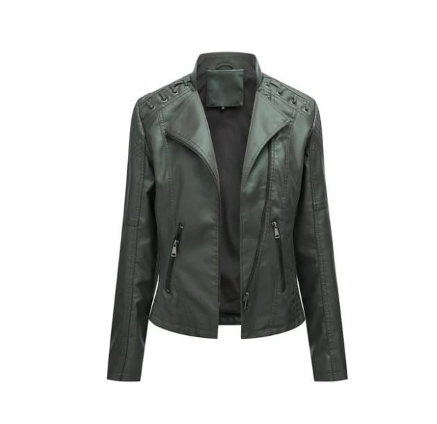 Aude - Veste en cuir de mouton lavé