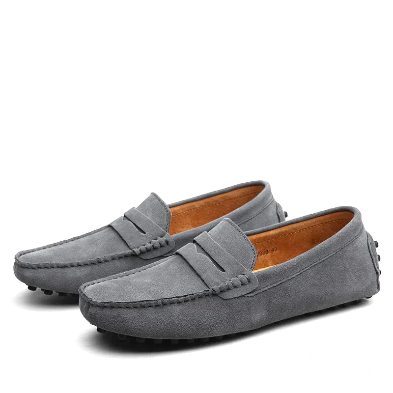 HARVEY | Mocassins en suède italien