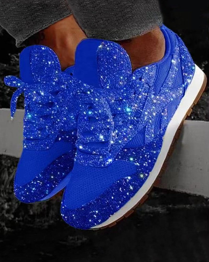 Paige - Baskets Muffin avec Lacets et Paillettes