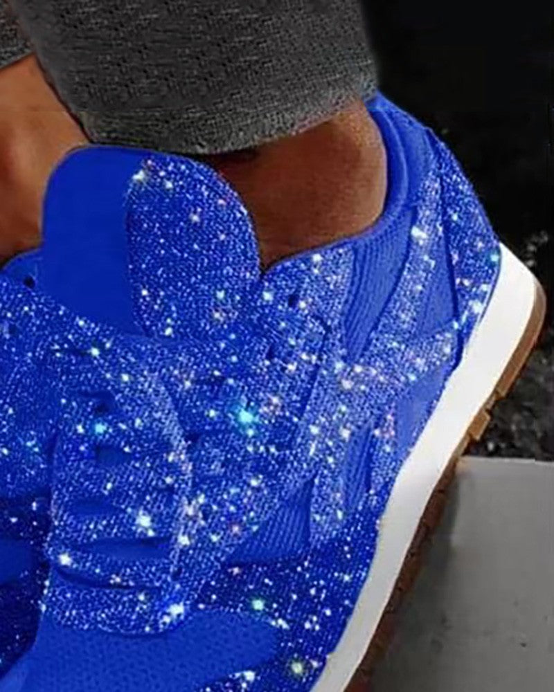 Paige - Baskets Muffin avec Lacets et Paillettes