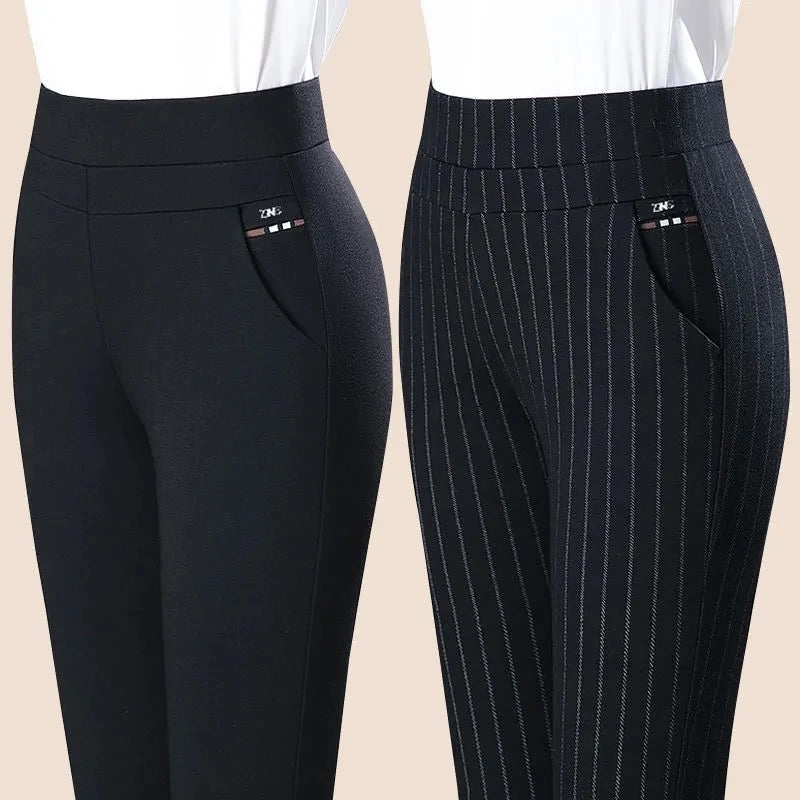 Ophelia - Pantalon femme noir extensible pour un confort ultime