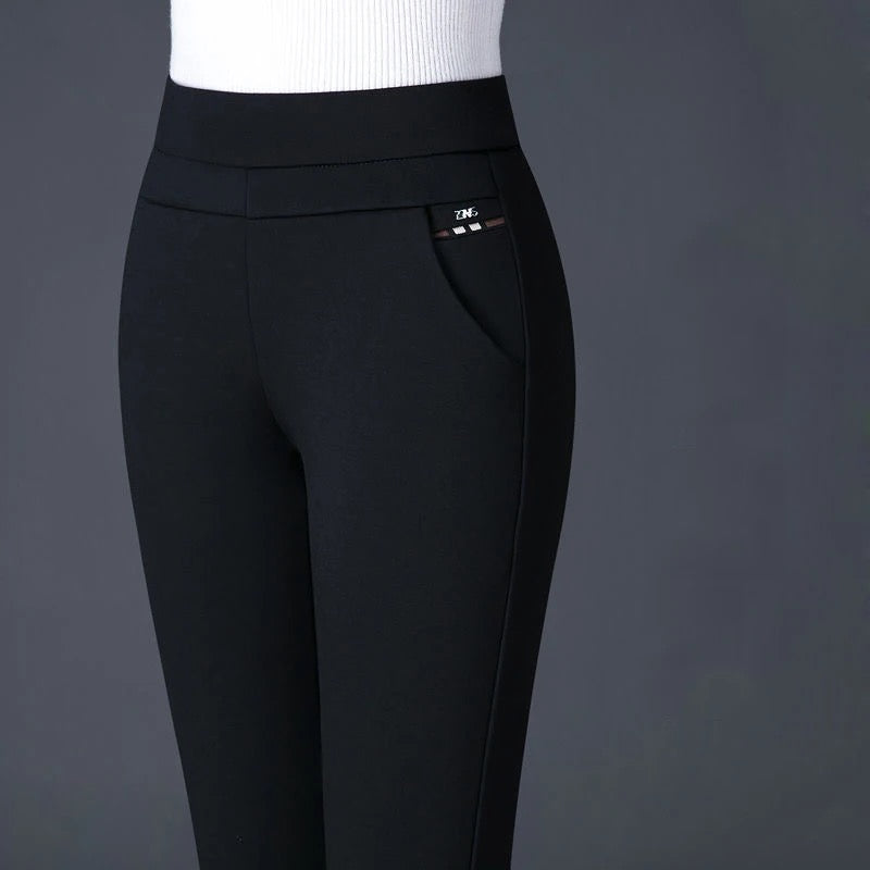 Ophelia - Pantalon femme noir extensible pour un confort ultime