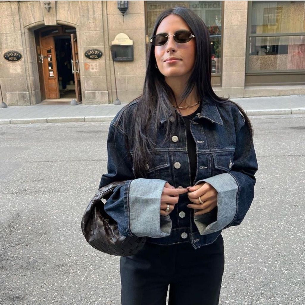 Mia - Ensemble veste en denim et jeans évasés
