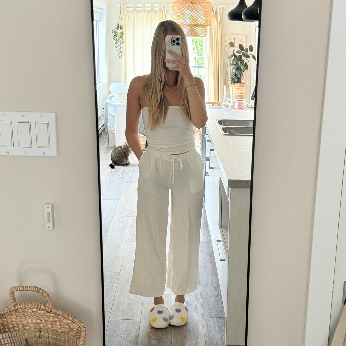 Cyrielle - Chaussons confortables avec motifs de cœurs