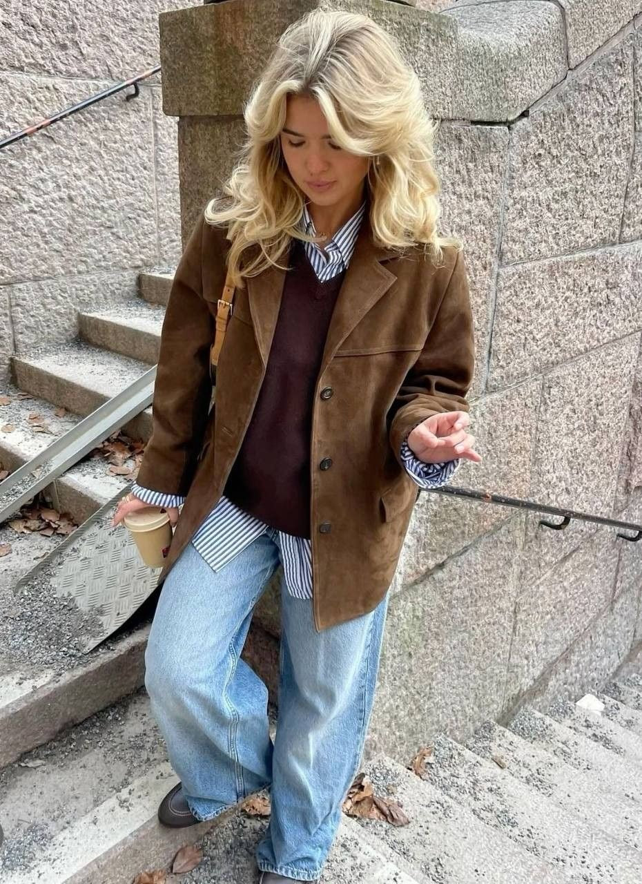 Marjolaine - Veste en Suède