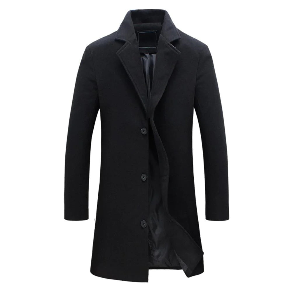 Rock - Manteau Long en Laine pour Homme