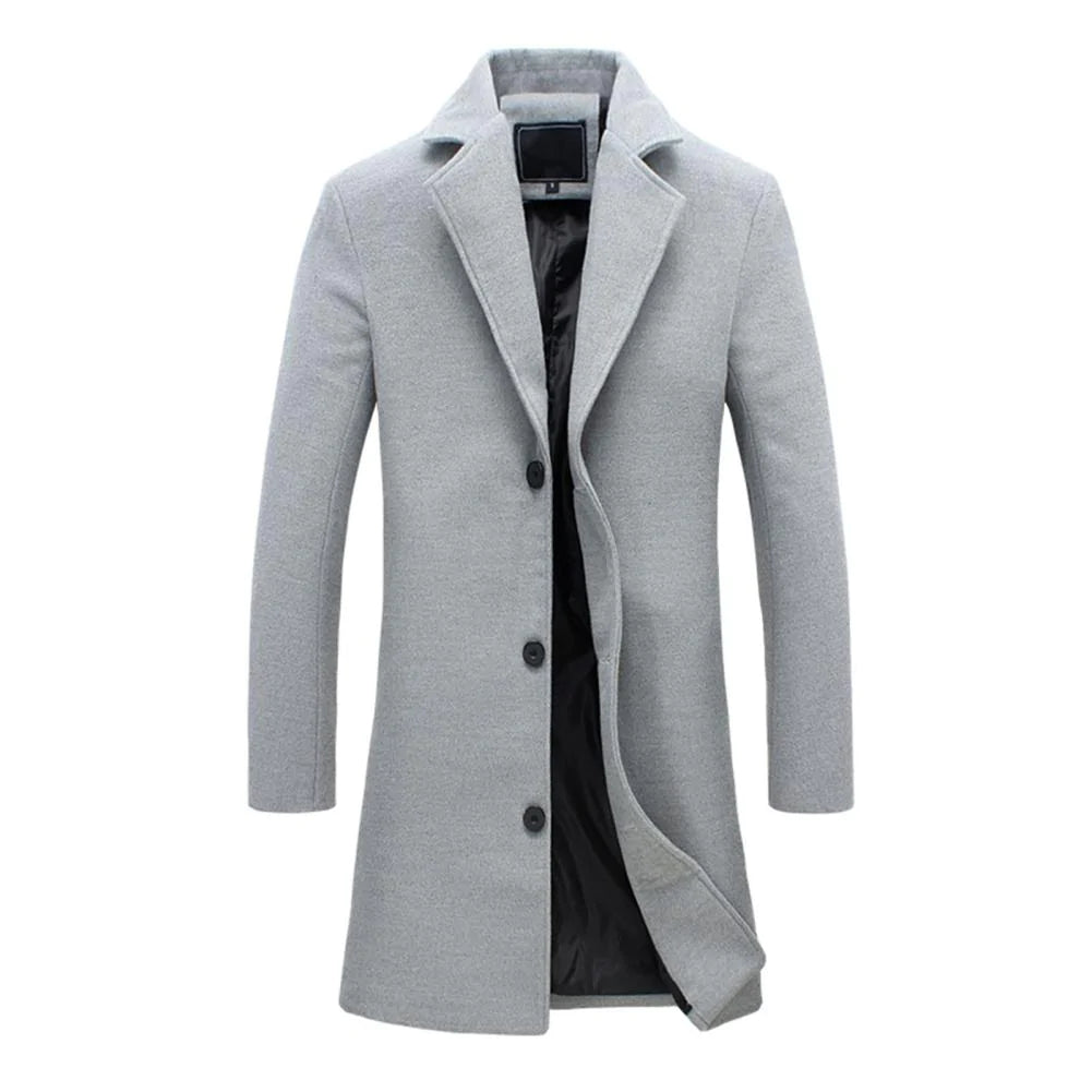 Rock - Manteau Long en Laine pour Homme