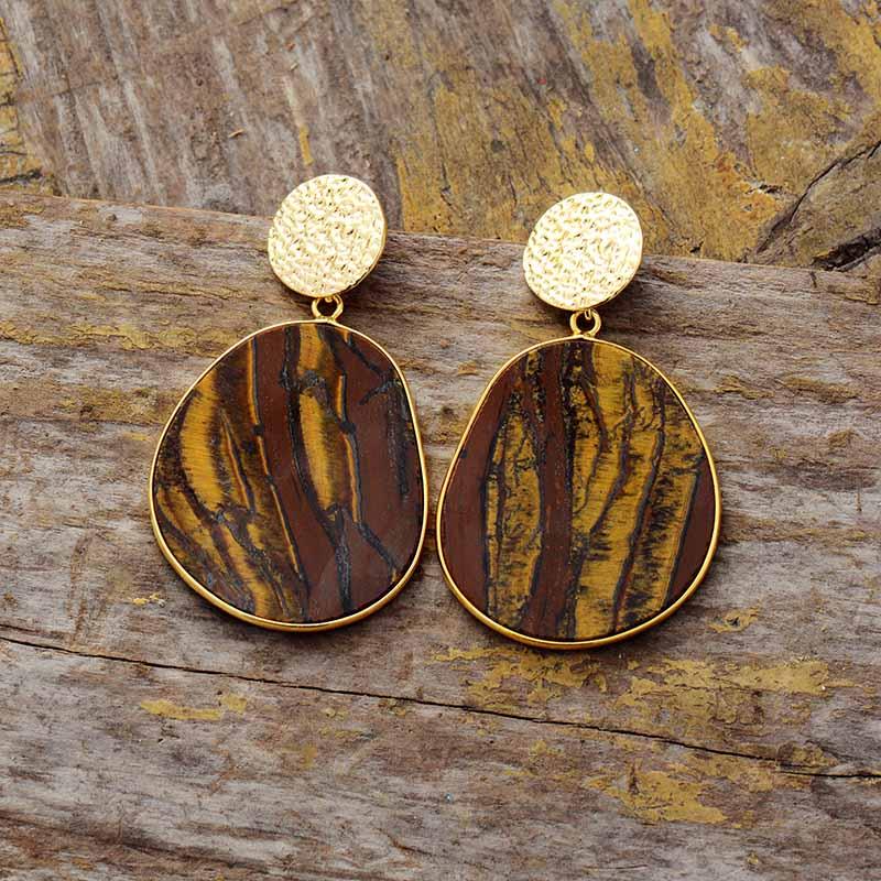 HealWithin Boucles d'oreilles de protection en lapis-lazuli