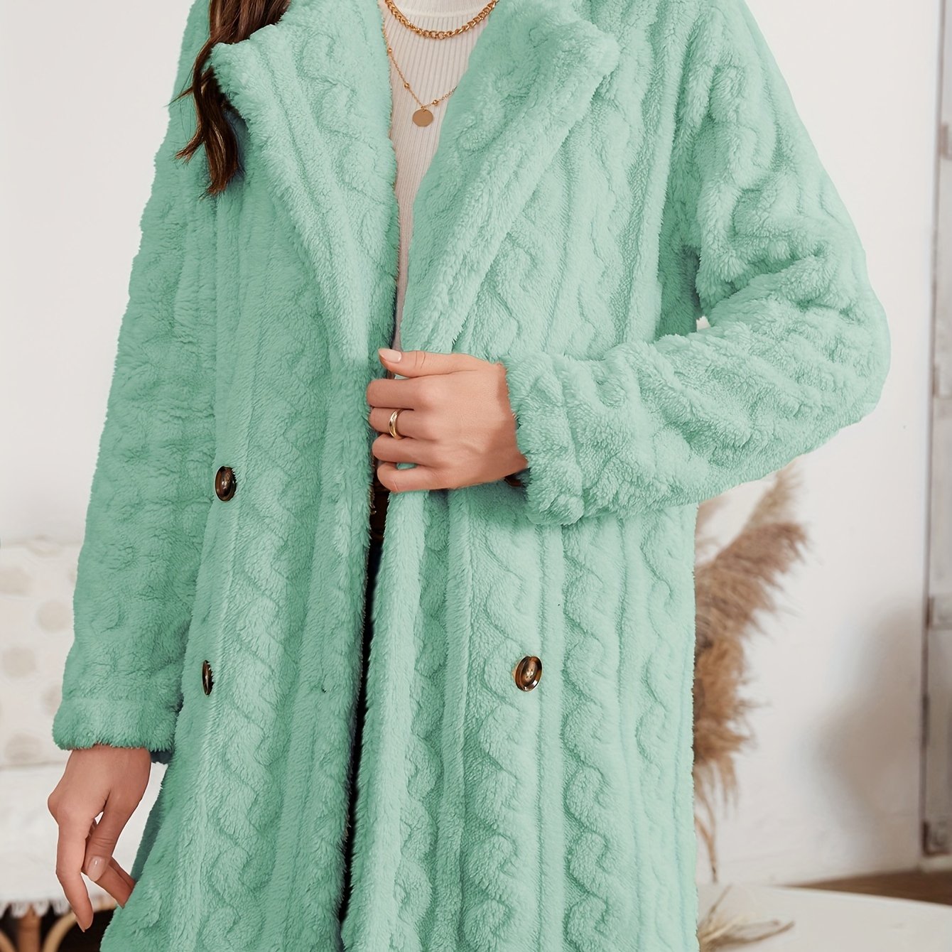 Irène - Manteau en Velours de Luxe pour Femmes