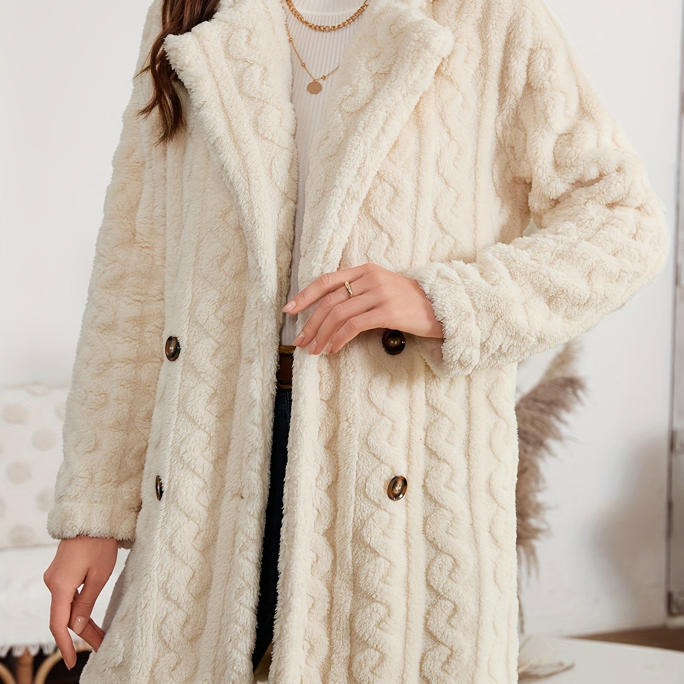 Irène - Manteau en Velours de Luxe pour Femmes