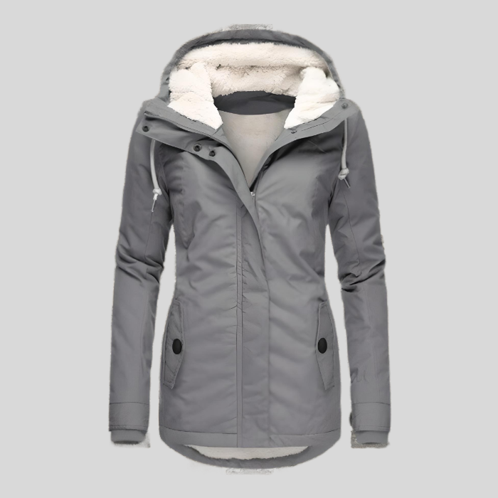 Chérie - Longue Veste Hivernale Imperméable avec Capuchon et Doublure