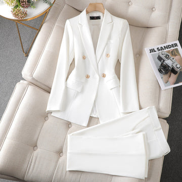 Kounie - Ensemble Blazer et Pantalon à Double plis
