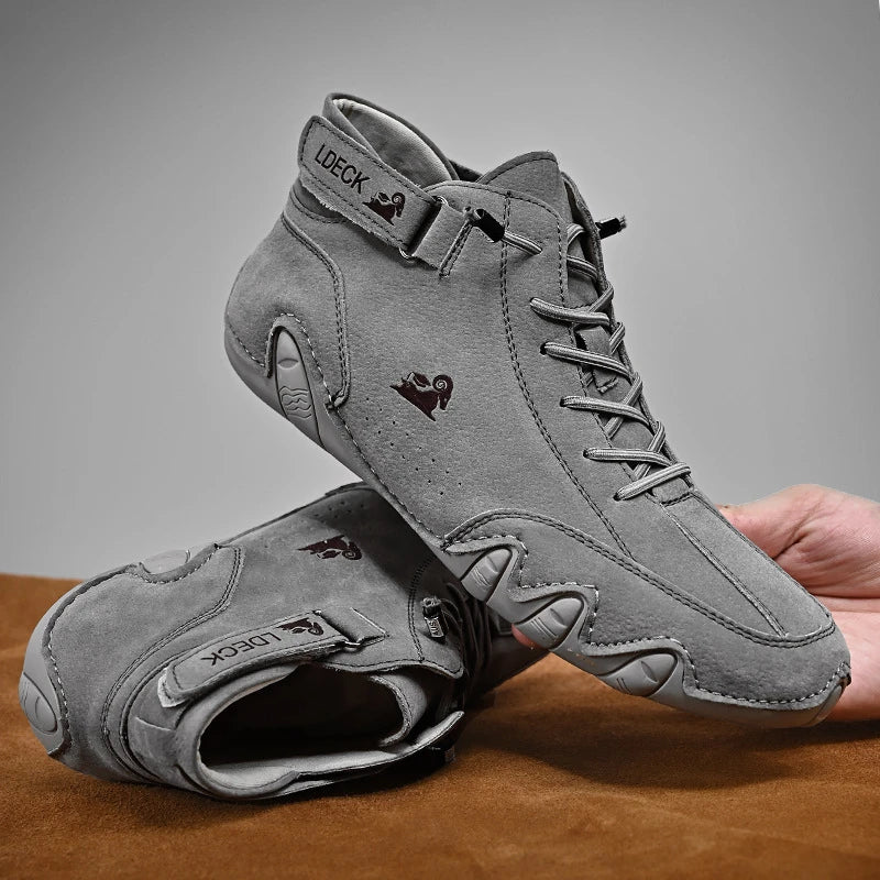 Tyler - Pieds Nus en Cuir Véritable Ultra-Confortables et Antidérapants