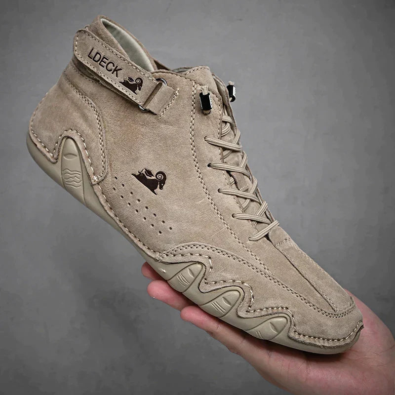 Tyler - Pieds Nus en Cuir Véritable Ultra-Confortables et Antidérapants