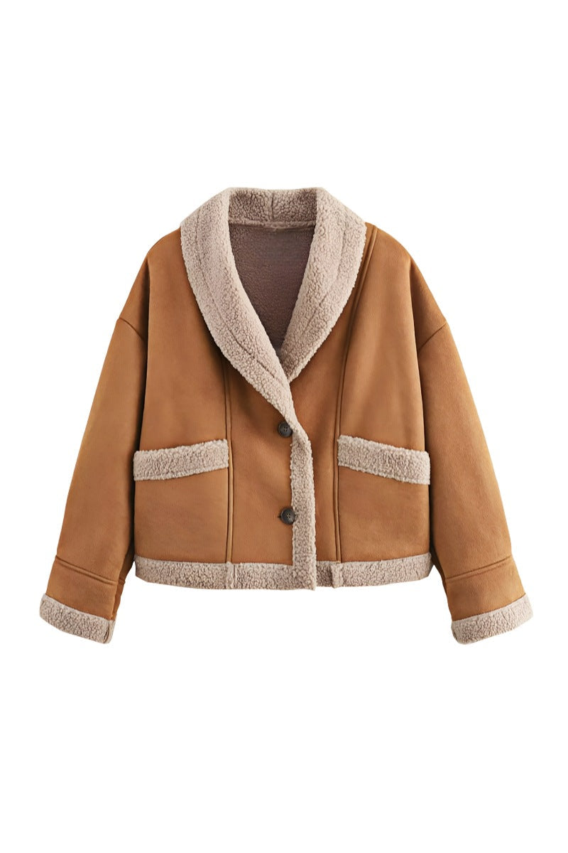 Amour - Veste Oversized en Shearling