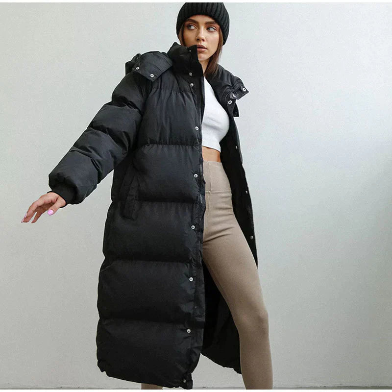 Alayah - Long Manteau d'Hiver Matelassé pour Femme