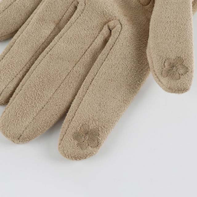 Thérèse - Gants en Suède Chic avec Poignet en Fourrure