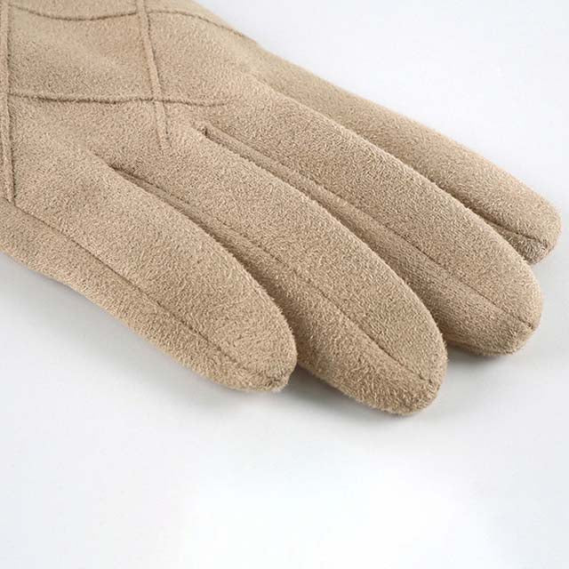 Thérèse - Gants en Suède Chic avec Poignet en Fourrure