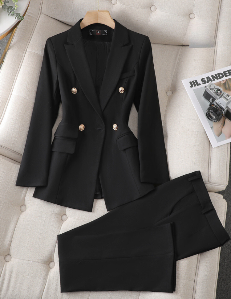 Kounie - Ensemble Blazer et Pantalon à Double plis
