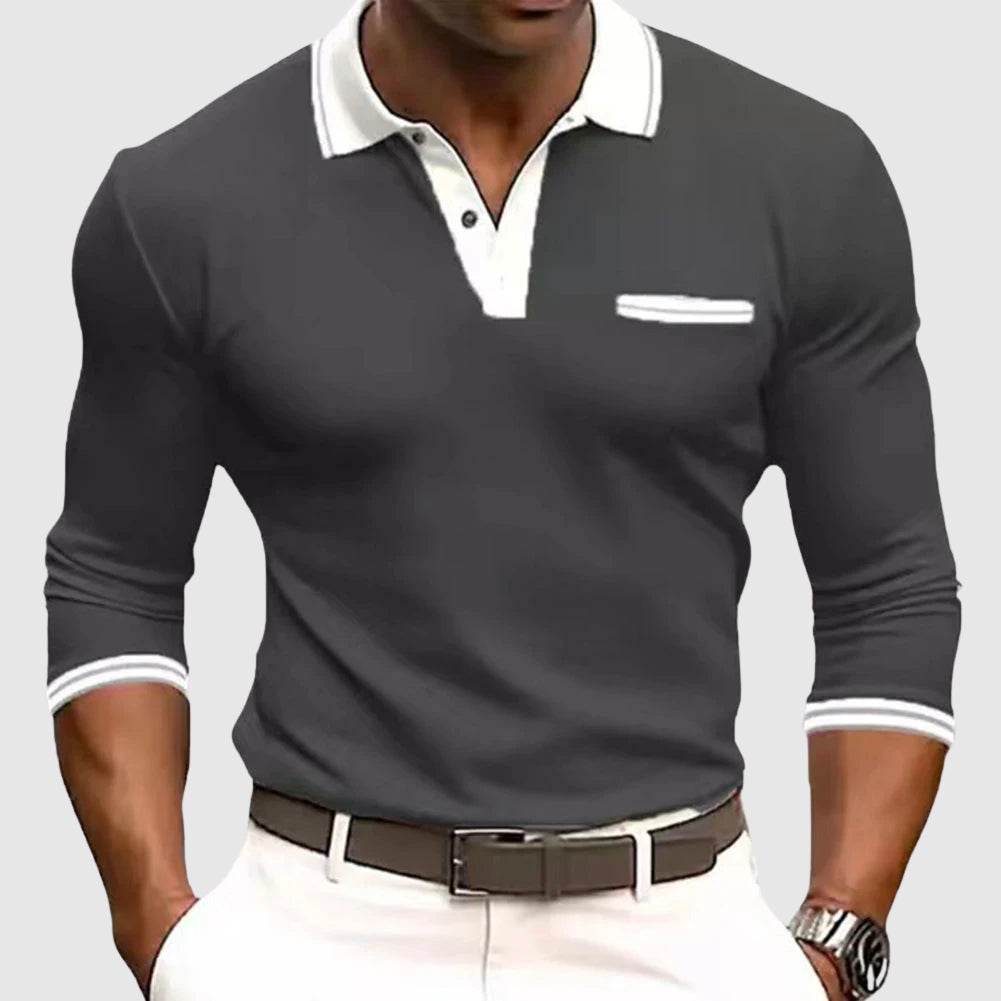 Ethan - Polo avec Accents Blancs
