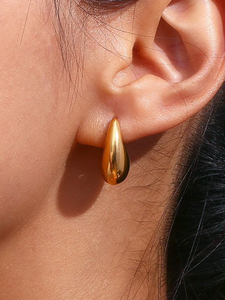 Jacinthe - Petites Boucles d'Oreilles Goutte Or