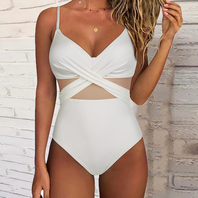 Chloe - Maillot de Bain Une Pièce avec Dos Croisé en Mesh