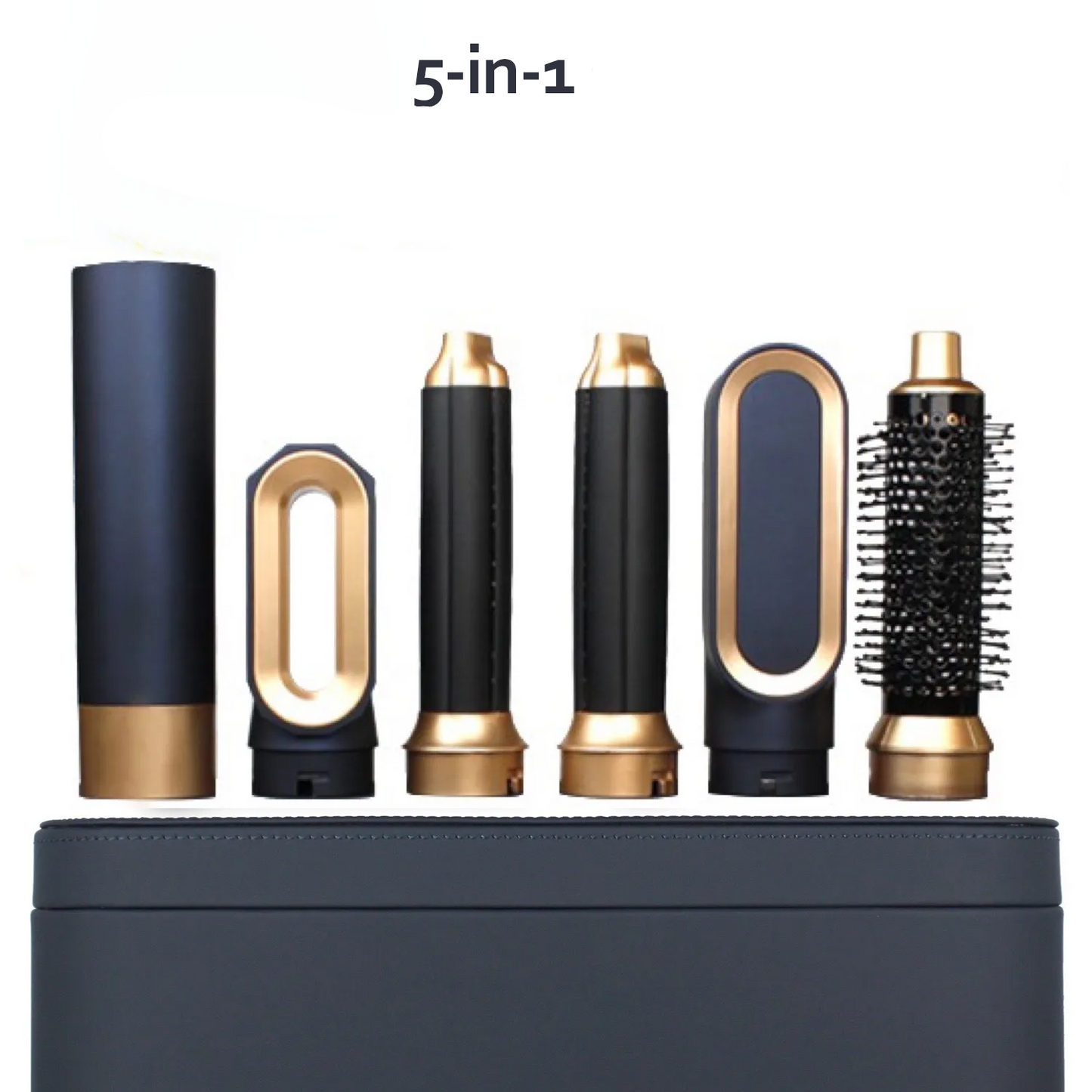 Styliste Capillaire multi-Fonction 5-en-1 Glow avec une Puissante Technologie Ionique de 1000W, incluant un sèche-cheveux, un lisseur, un boucleur et plus encore