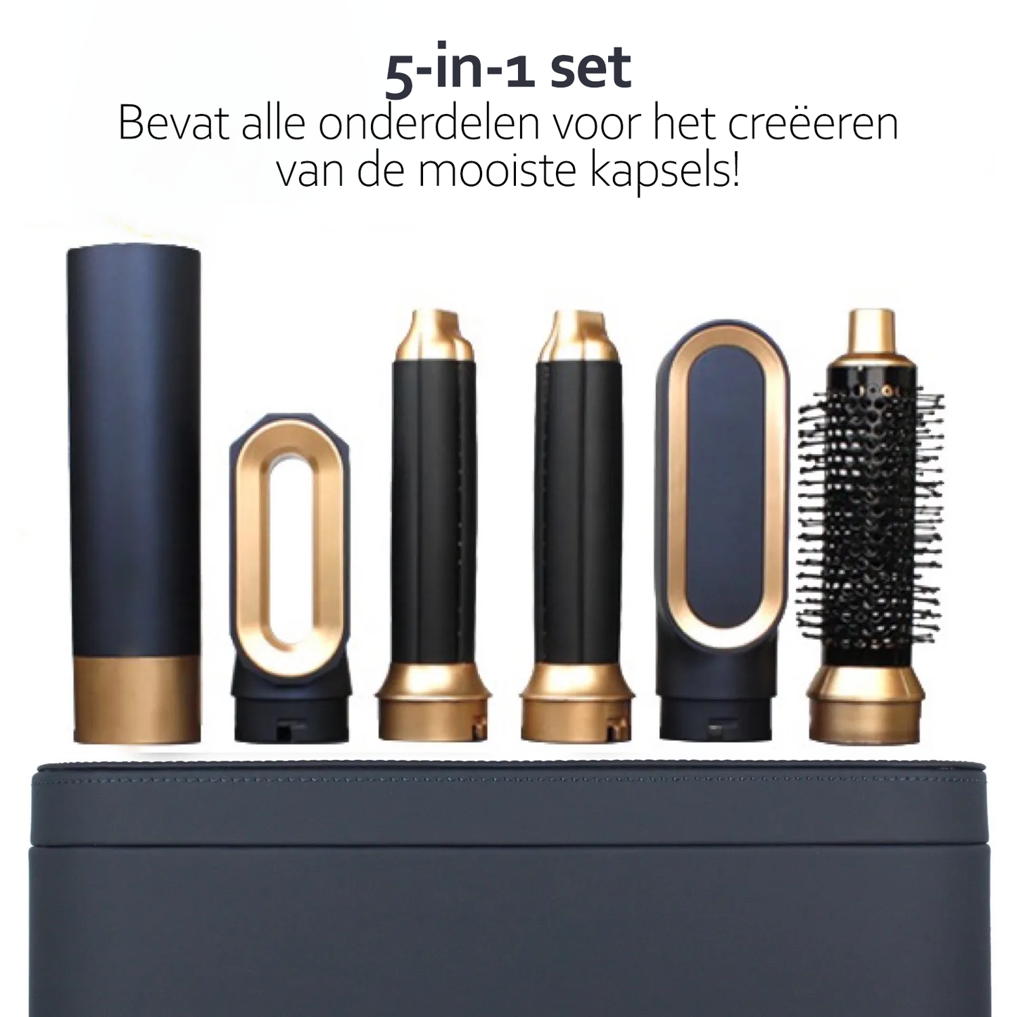 Styler Capillaire Multifonction 5-en-1 Glow avec Technologie Ionique Puissante de 1000W comprenant Sèche-Cheveux, Lisseur