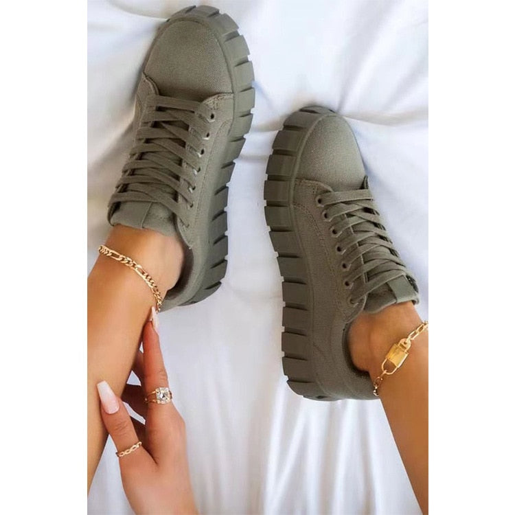 Jina - Chaussures de Sport Orthopédiques pour Femme avec Semelle Compensée
