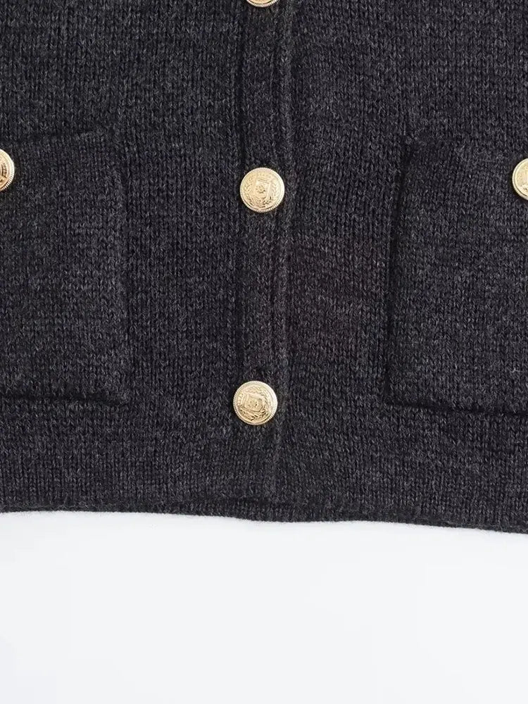 Laurence - Cardigan avec Boutons sur les Poches