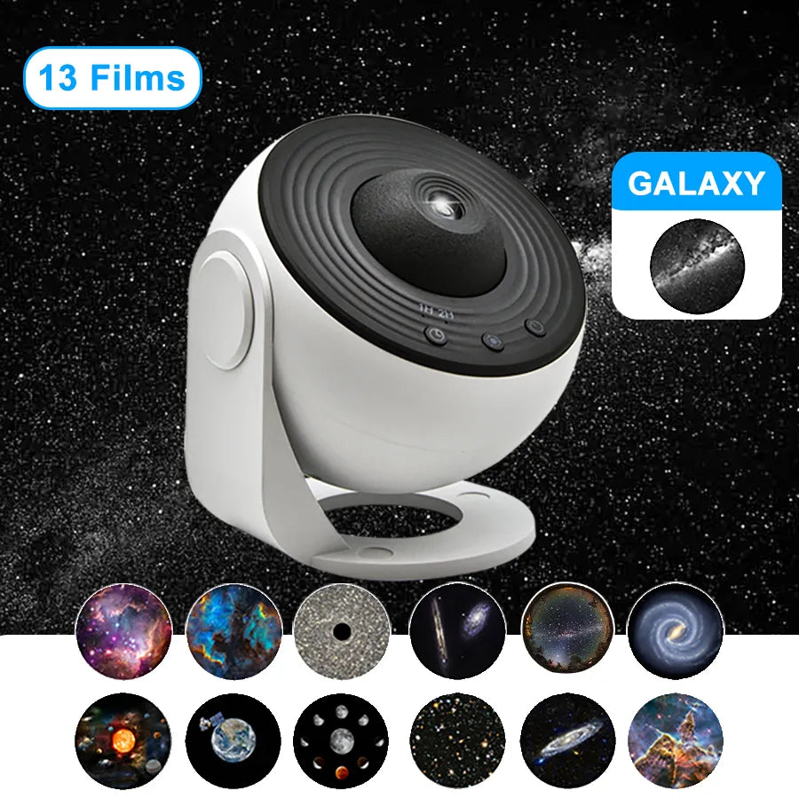 Lampe de Projecteur de Planétarium Galaxy 13-en-1 pour une Lumière Nocturne Atmosphérique