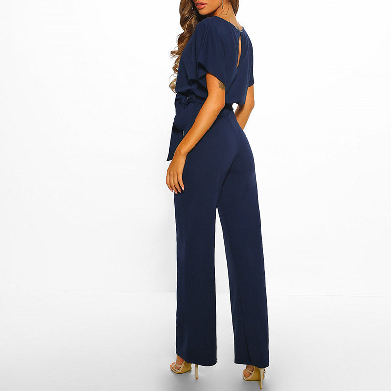 Olivia - Combinaison à Pantalon Large avec Ceinture