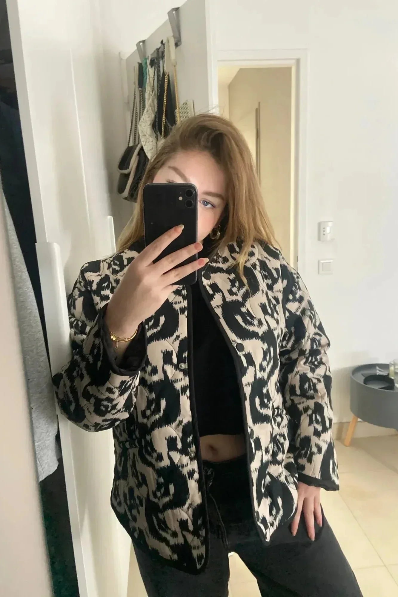 Angaline - Veste Bomber à Imprimé Distinctif