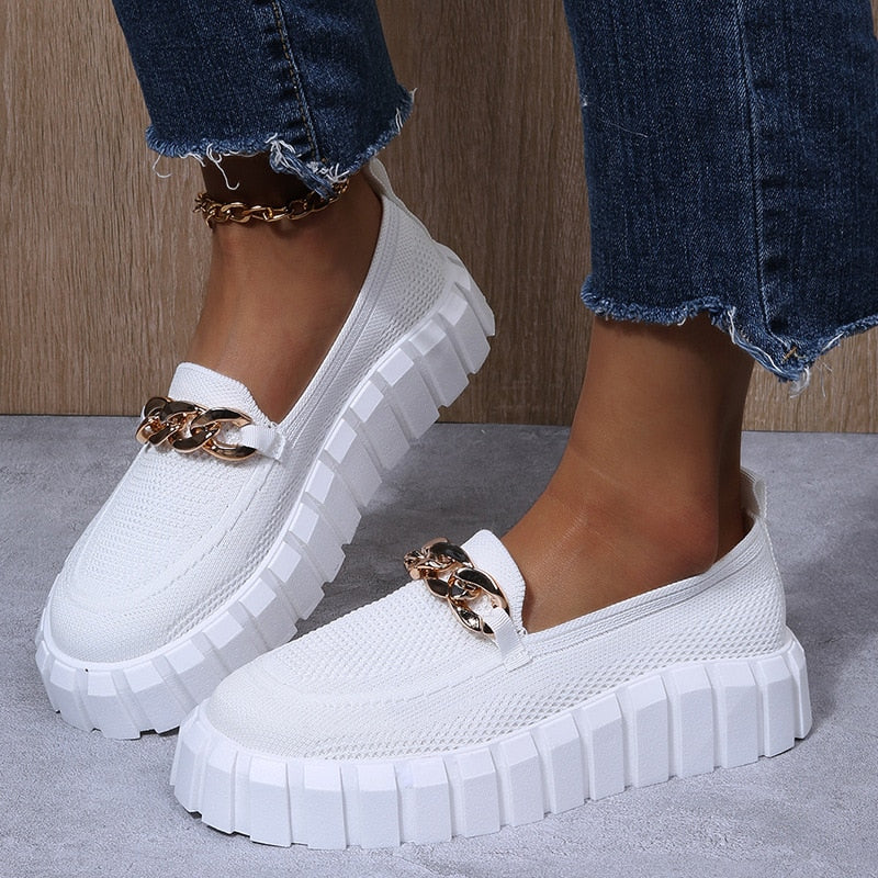 Jina - Chaussures de Sport Orthopédiques pour Femme avec Semelle Compensée