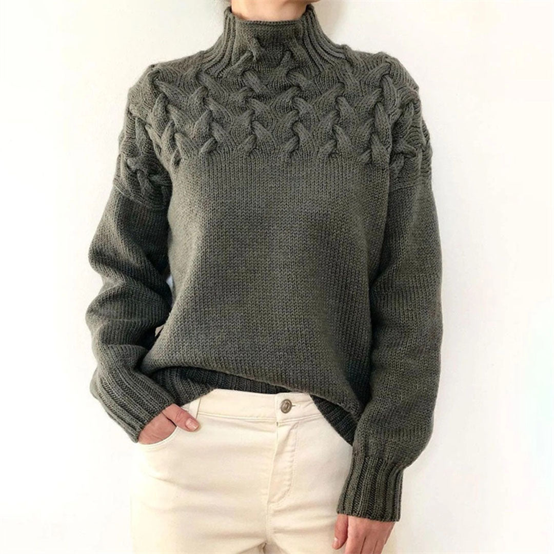 Fabiola - Pull tricoté à col pour femmes