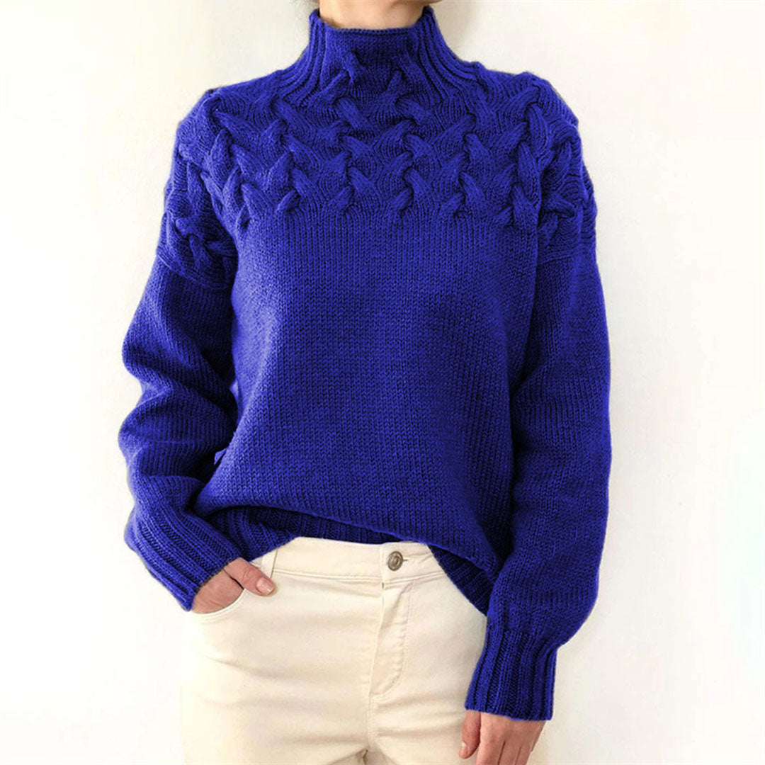 Fabiola - Pull tricoté à col pour femmes
