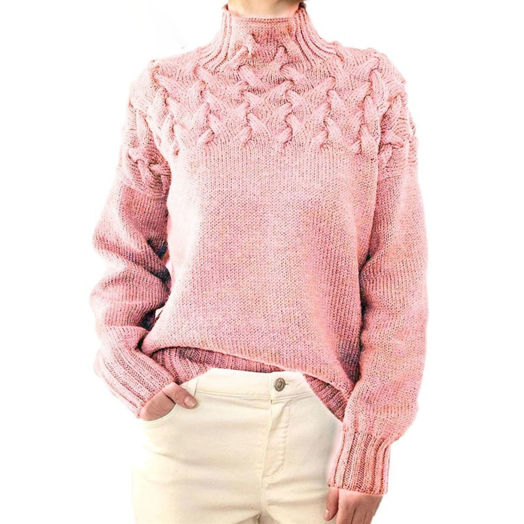 Fabiola - Pull tricoté à col pour femmes