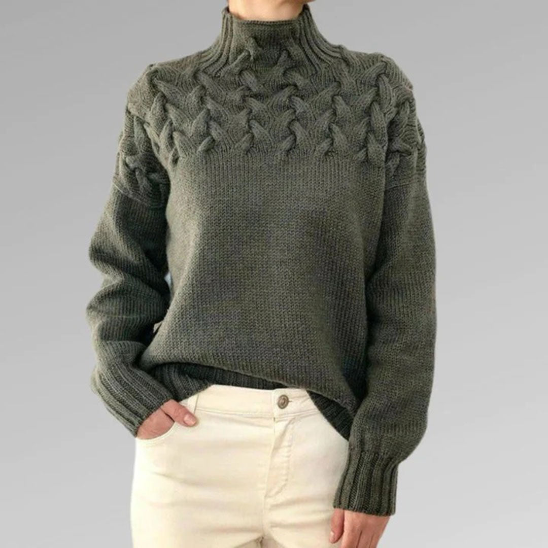Fabiola - Pull tricoté à col pour femmes