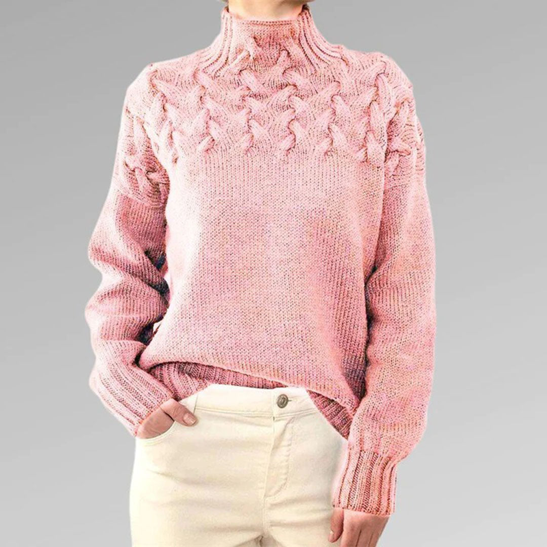 Fabiola - Pull tricoté à col pour femmes
