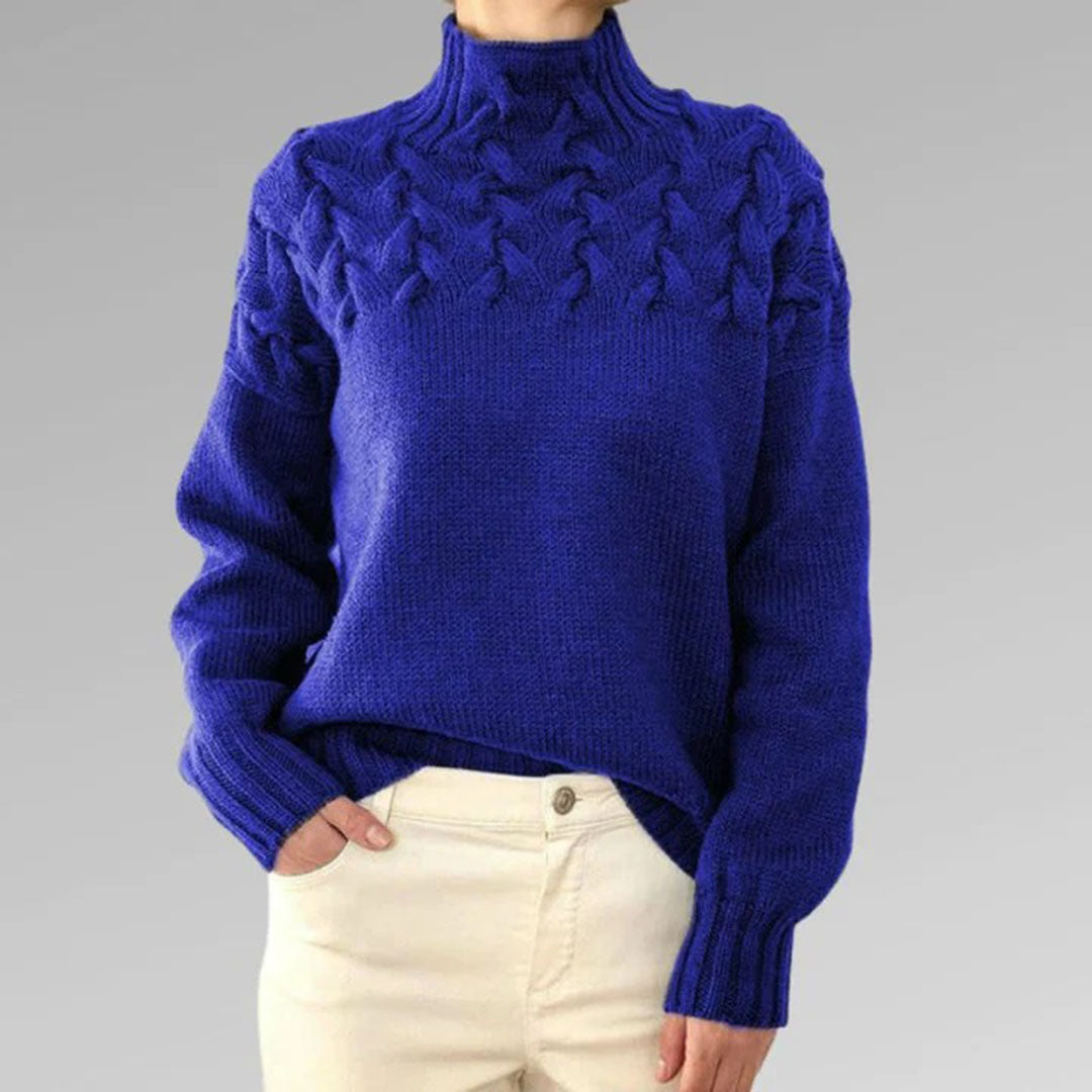 Fabiola - Pull tricoté à col pour femmes