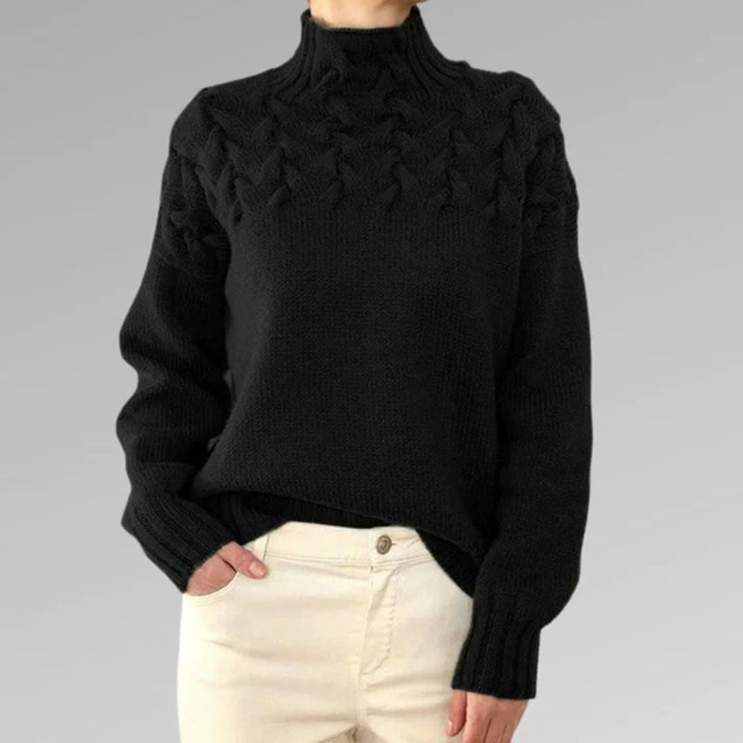 Fabiola - Pull tricoté à col pour femmes