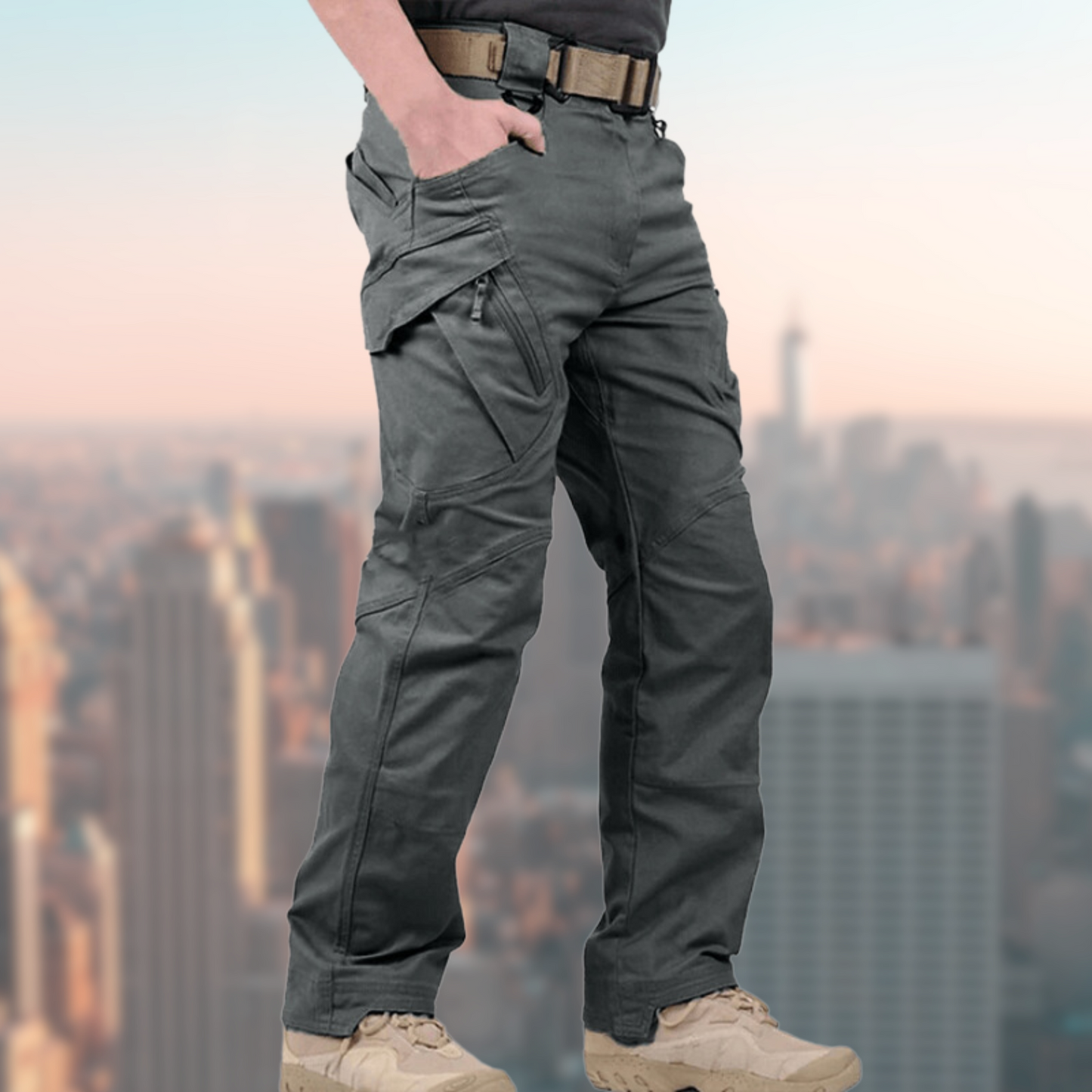 Antoine - Pantalon cargo 100 % imperméable pour la randonnée et le sport avec poches