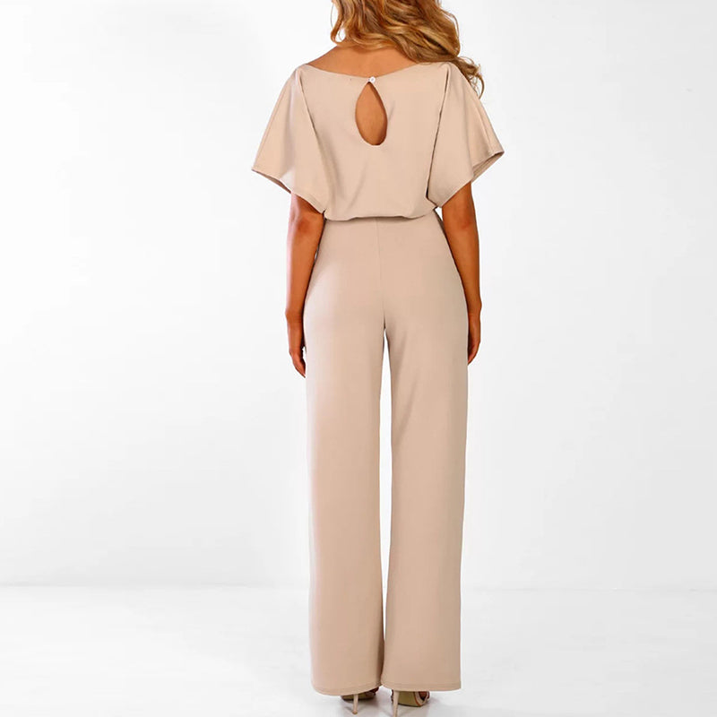 Olivia - Combinaison à Pantalon Large avec Ceinture