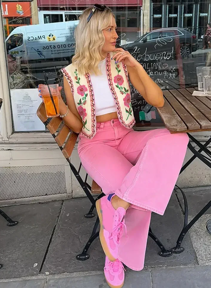 Isabella - Gilet brodé